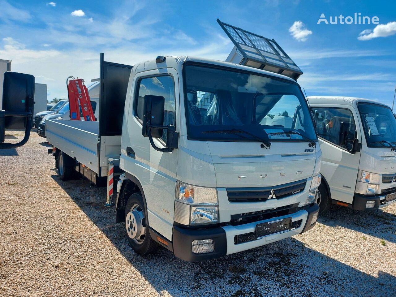 Купить бортовой грузовик Mitsubishi Canter FUSO 3C15 Pritsche und Kran für  Nachfrage Венгрия Győr, LK33611