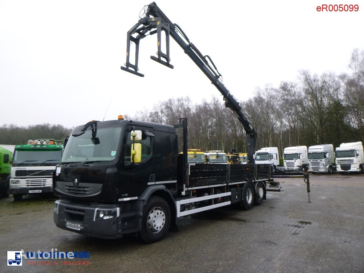 Купить бортовой грузовик Renault Premium 380 dxi 6x2 RHD + Hiab XS122 Duo  Нидерланды Hoogerheide, EN36057