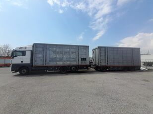 скотовоз MAN TGX 26.480 Euro 6 Menke Jenzen Zestaw + прицеп скотовоз
