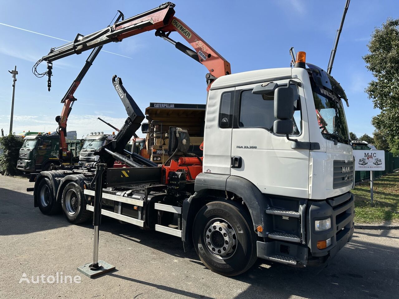 Купить крюковой мультилифт MAN TGA 33.360 6x4 ROLL-OFF TIPPER + CRANE  PALFINGER PK 15002 - MANU Бельгия Overpelt, NR36599